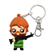 Chuck Norris Pokis Rubber Keychain Missing inAction 6 cm