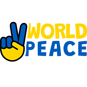 World Peace 2 Ukraine flag Letters