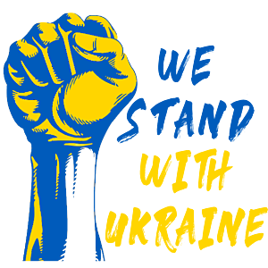 We Stand With Ukraine Ukraine flag Letters
