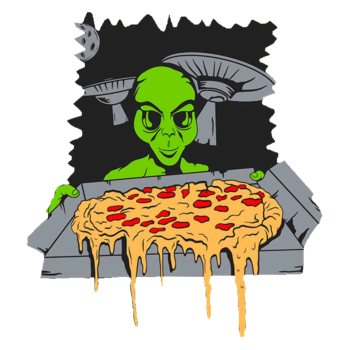 Alien pizza boy
