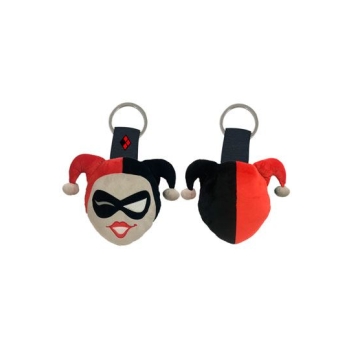 DC Comics Plush Keychain Harley Quinn Face 6 cm