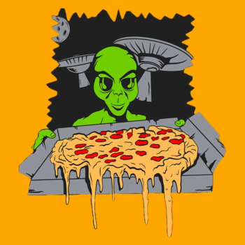 Alien pizza boy