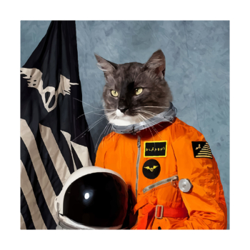 Cat in space suit