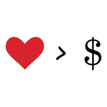 Love beats money